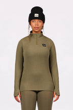 Journey Merino Wool Rib Top - Olive