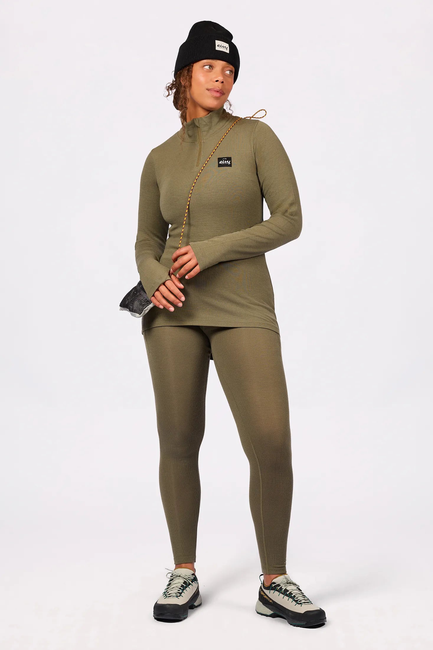 Journey Merino Wool Rib Top - Olive