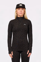 Journey Merino Wool Top - Black Leopard