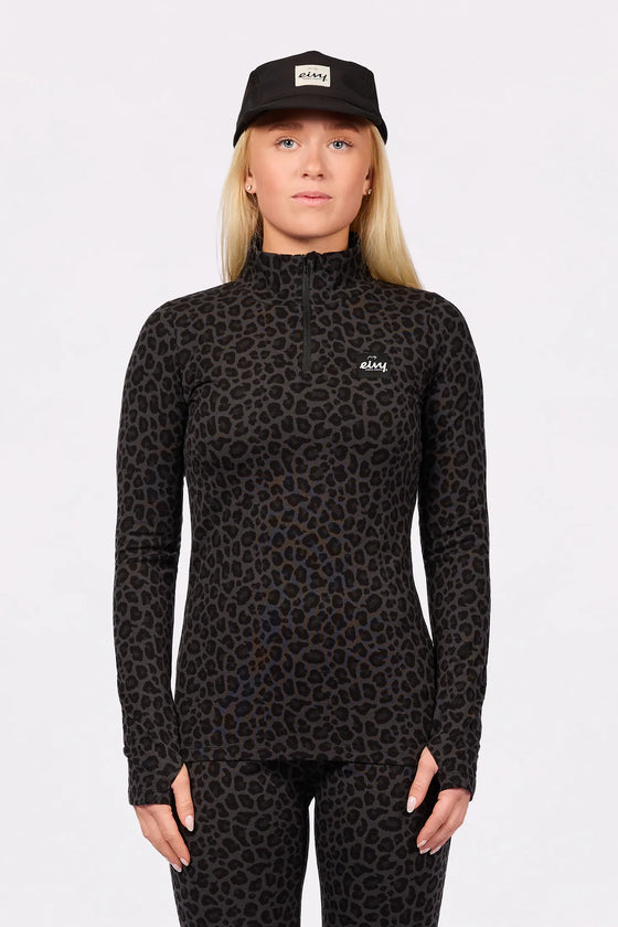 Journey Merino Wool Top - Black Leopard