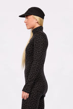 Journey Merino Wool Top - Black Leopard