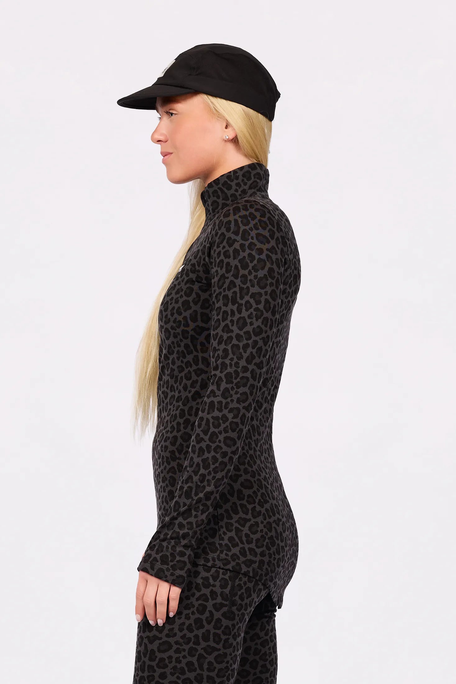 Journey Merino Wool Top - Black Leopard
