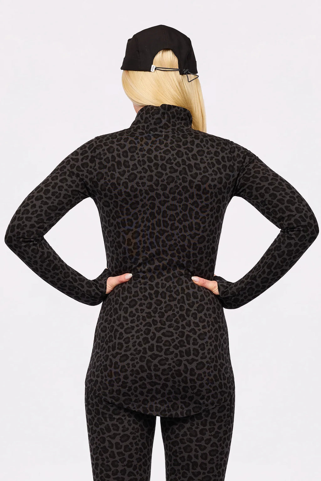 Journey Merino Wool Top - Black Leopard