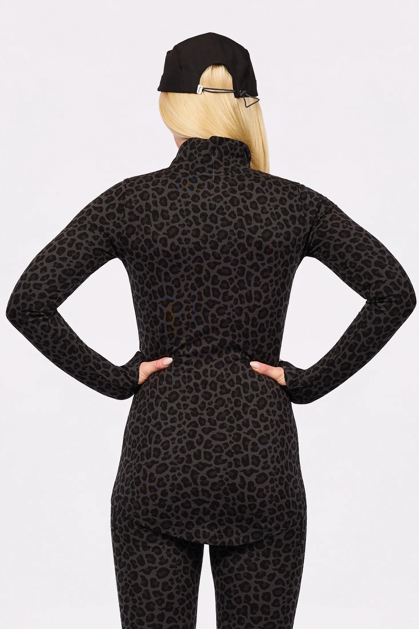 Journey Merino Wool Top - Black Leopard