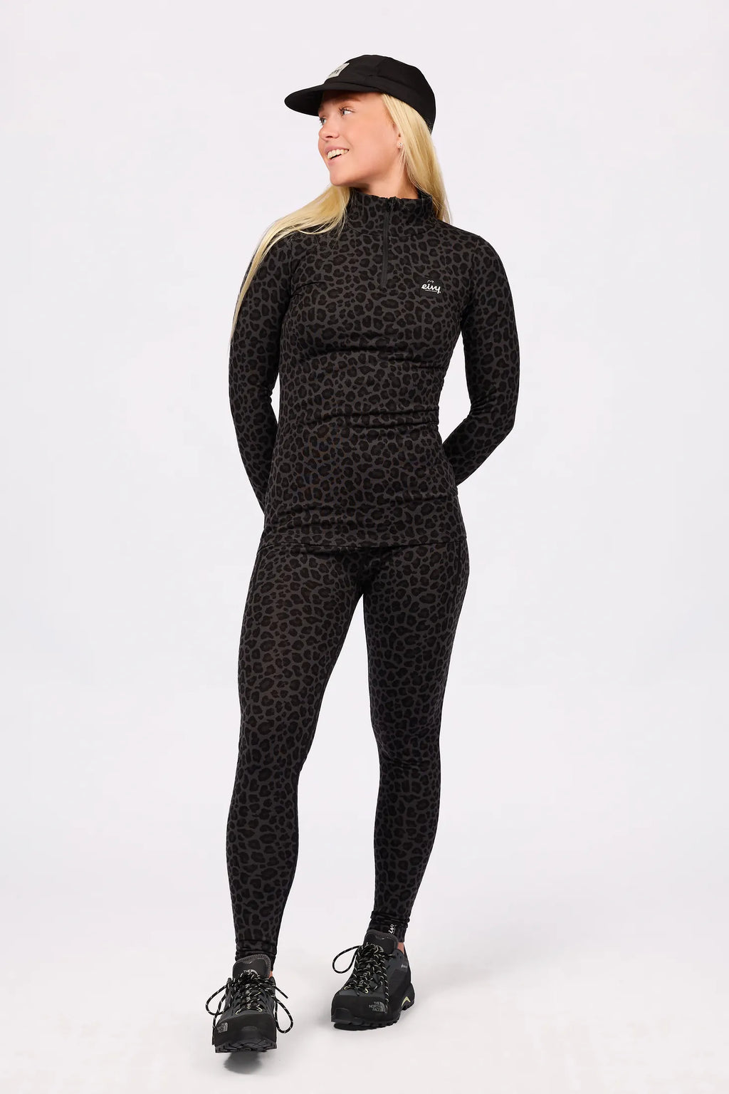 Journey Merino Wool Top - Black Leopard