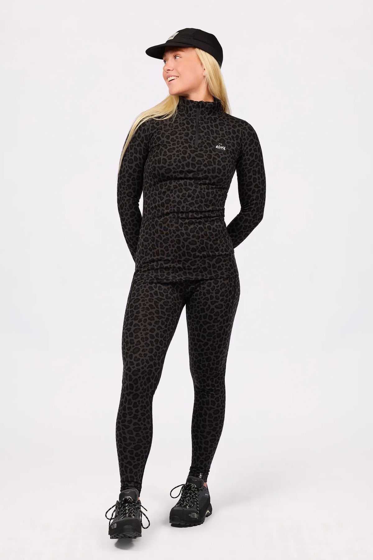 Journey Merino Wool Top - Black Leopard