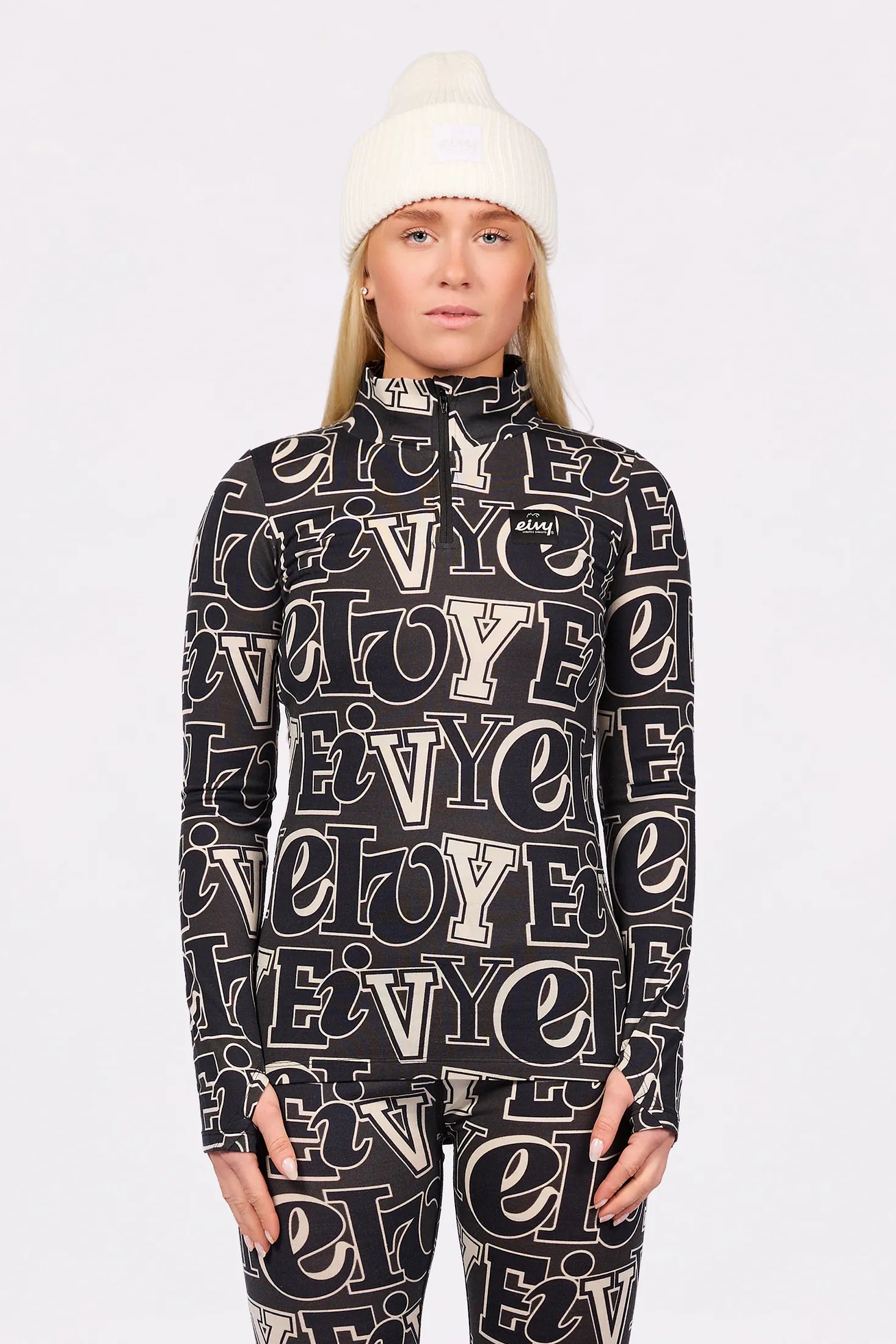 Journey Merino Wool Top - Typo Black