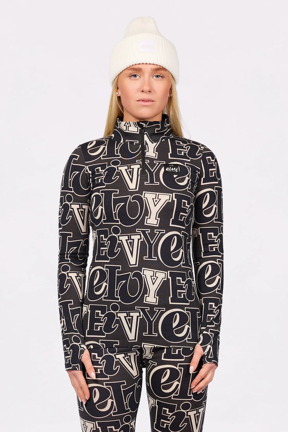 Journey Merino Wool Top - Typo Black