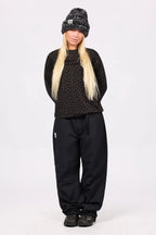 Loose Fit Merino Wool Top - Black Leopard