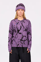 Loose Fit Merino Wool Top - Black Leopard