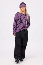 Loose Fit Merino Wool Top - Black Leopard