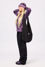 Loose Fit Merino Wool Top - Black Leopard