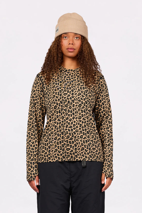 Loose Fit Merino Wool Top - Leopard