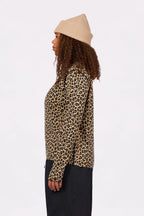 Loose Fit Merino Wool Top - Leopard