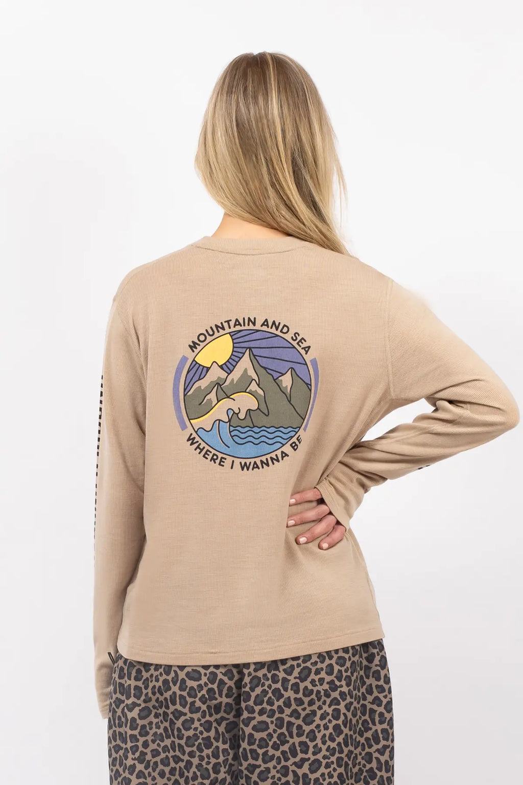 Loose Fit MX Merino Wool Rib Top - Sand