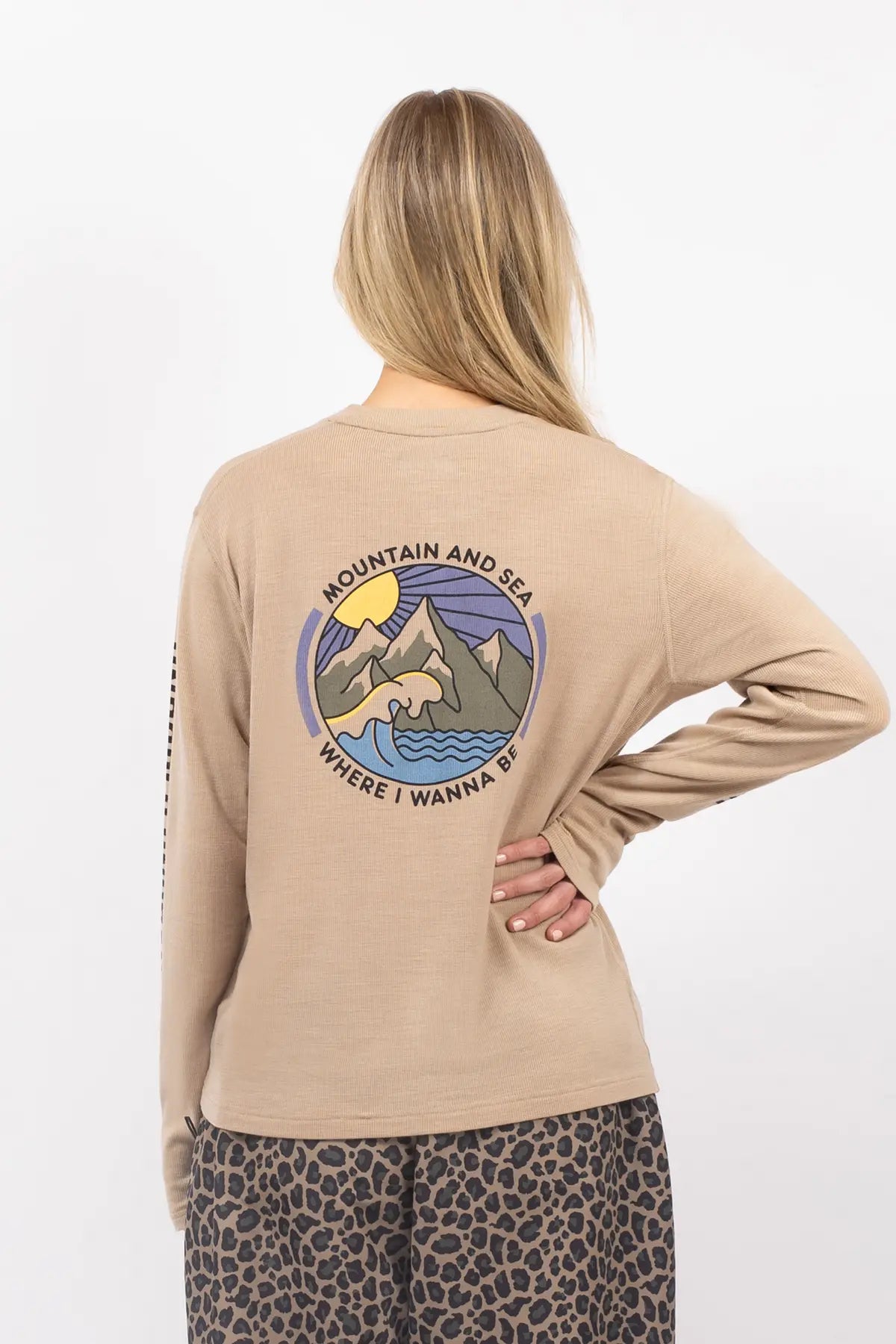 Loose Fit MX Merino Wool Rib Top - Sand
