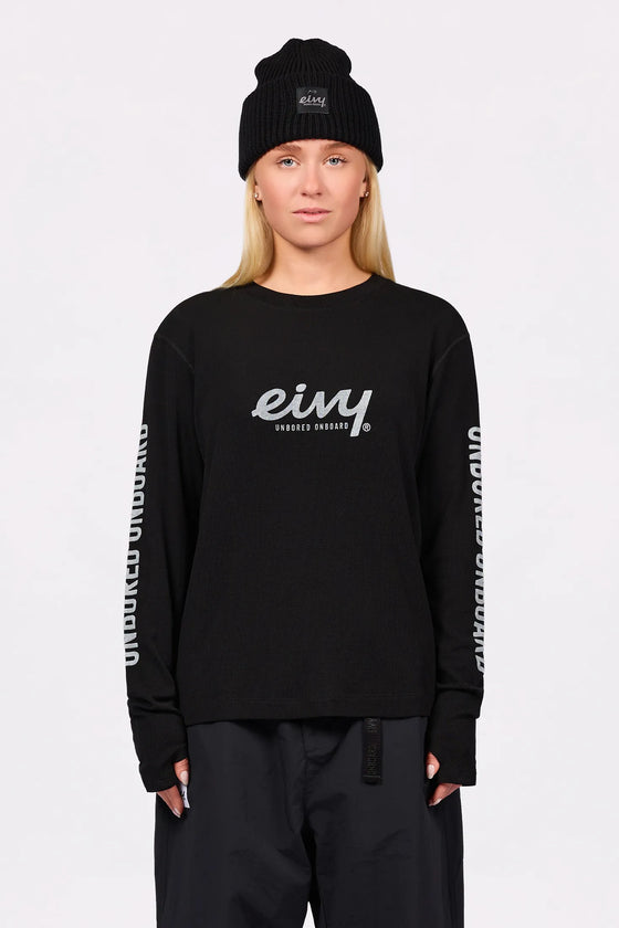Loose Fit MX Merino Wool Rib Top - Black