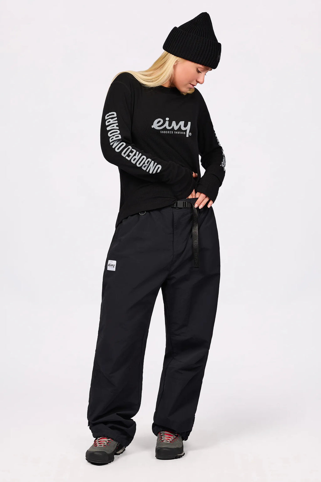 Loose Fit MX Merino Wool Rib Top - Black