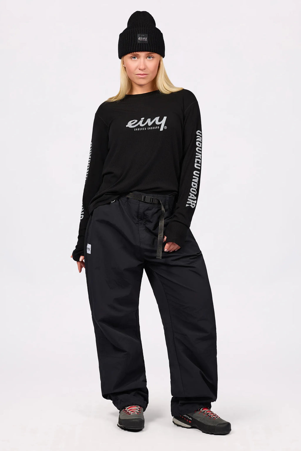 Loose Fit MX Merino Wool Rib Top - Black