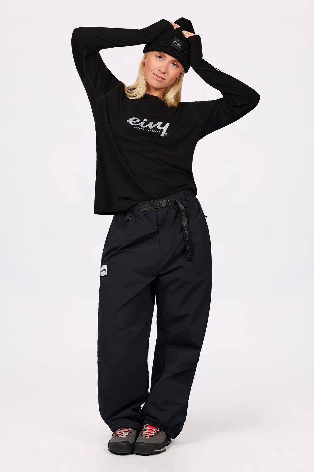 Loose Fit MX Merino Wool Rib Top - Black