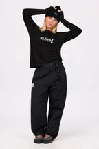 Loose Fit MX Merino Wool Rib Top - Black