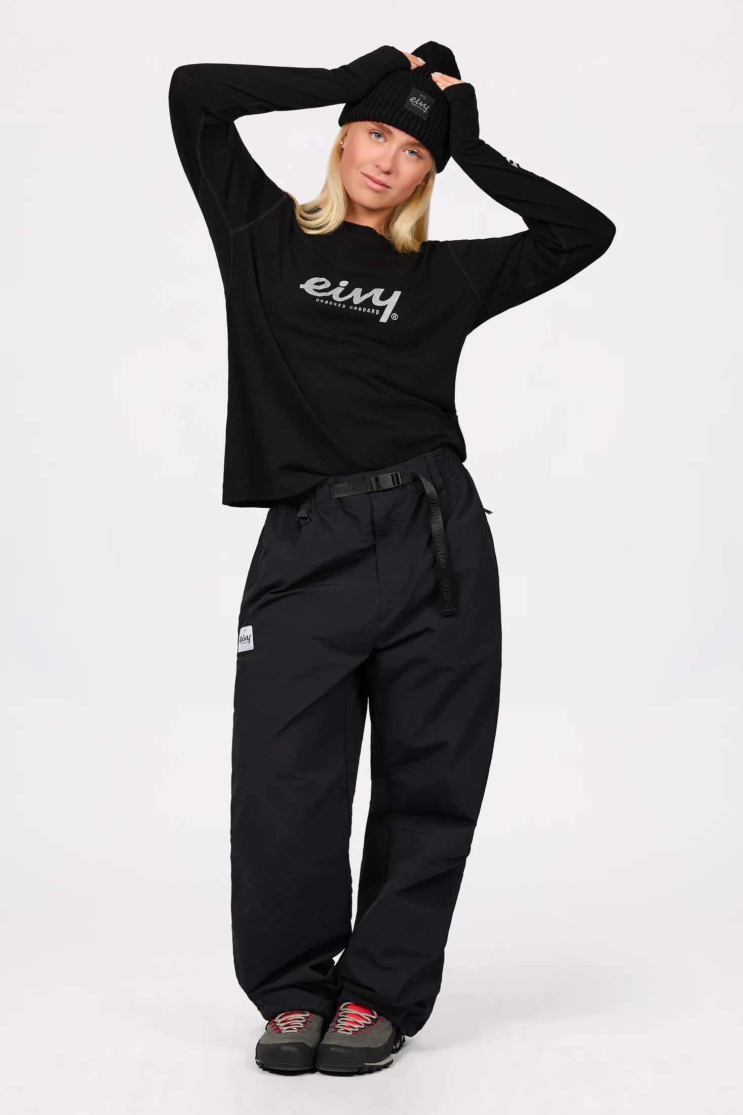 Loose Fit MX Merino Wool Rib Top - Black