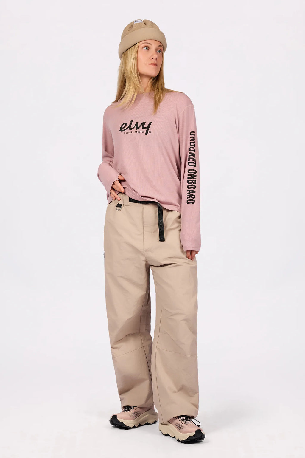 Loose Fit MX Merino Wool Rib Top - Faded Woodrose