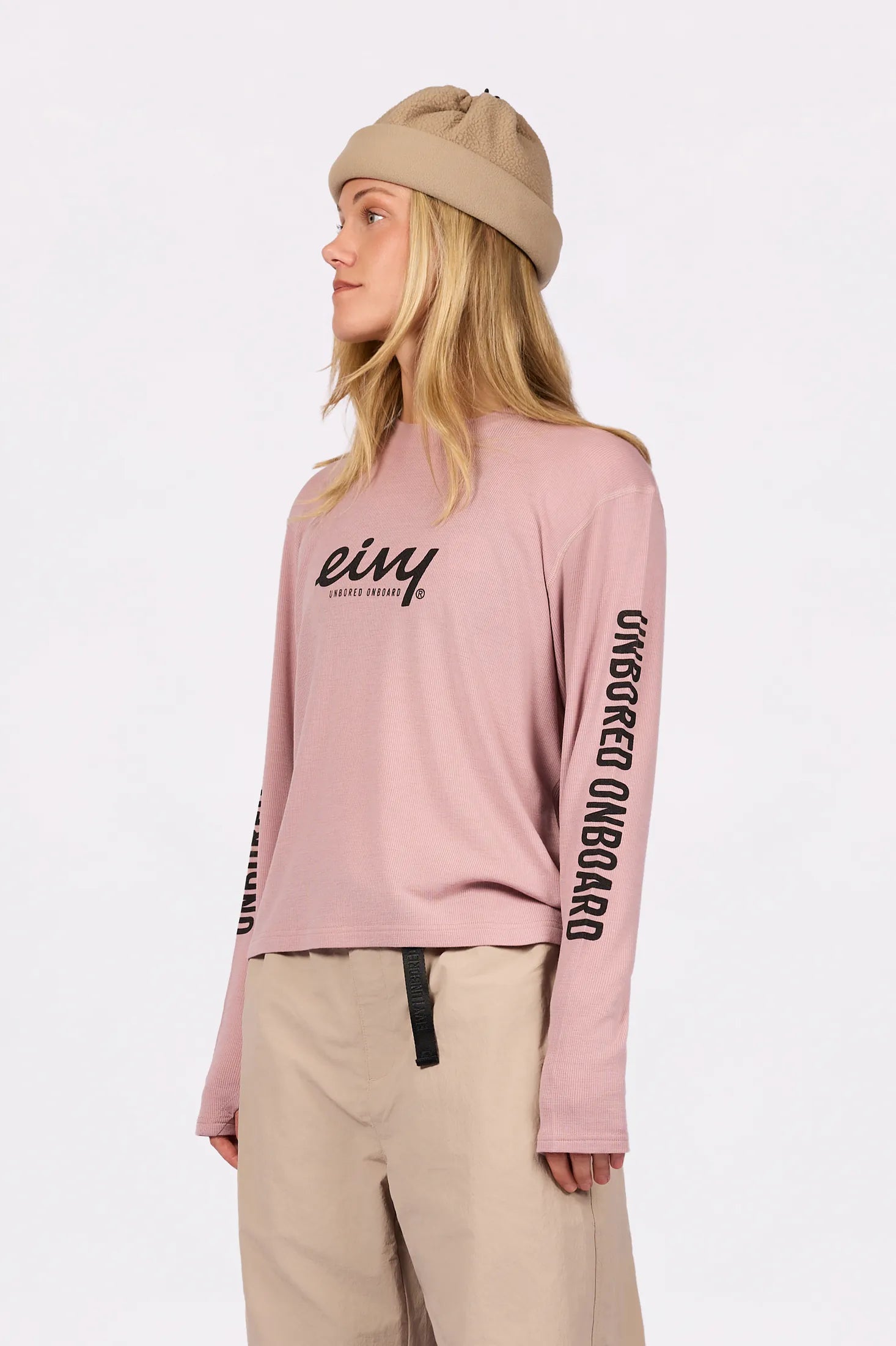 Loose Fit MX Merino Wool Rib Top - Faded Woodrose