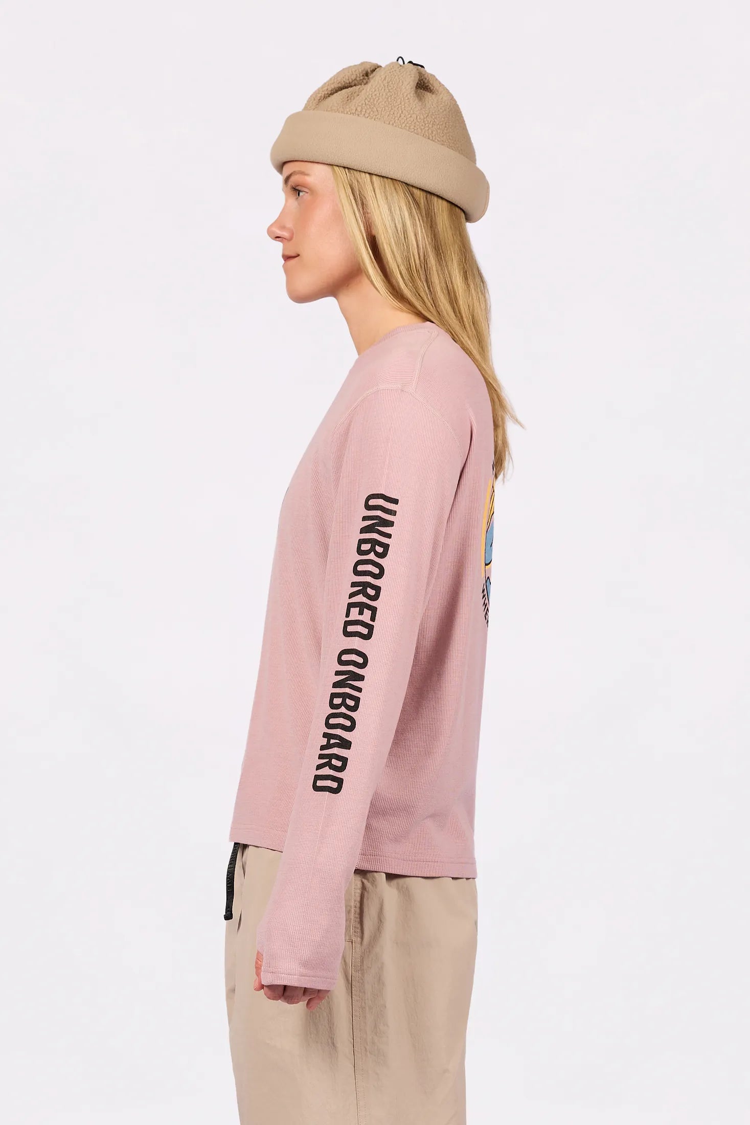 Loose Fit MX Merino Wool Rib Top - Faded Woodrose