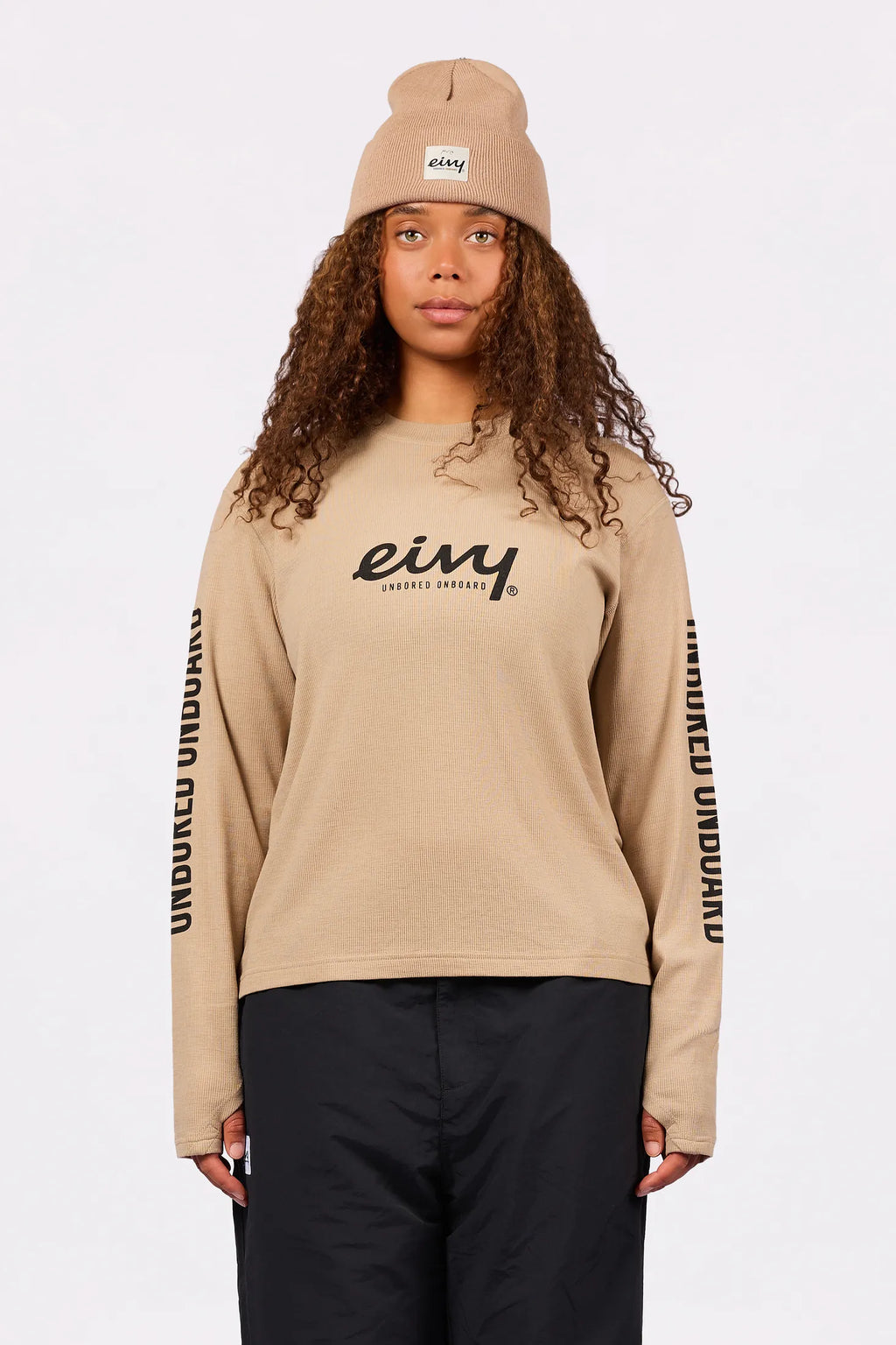 Loose Fit MX Merino Wool Rib Top - Sand