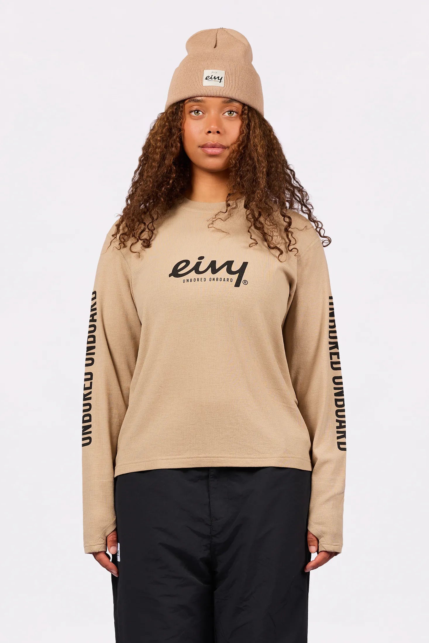 Loose Fit MX Merino Wool Rib Top - Sand