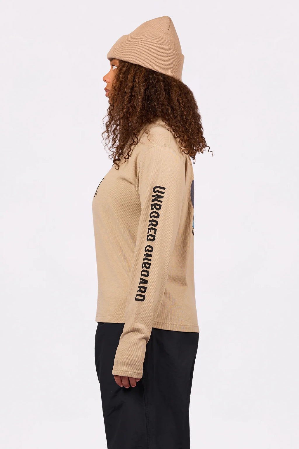 Loose Fit MX Merino Wool Rib Top - Sand