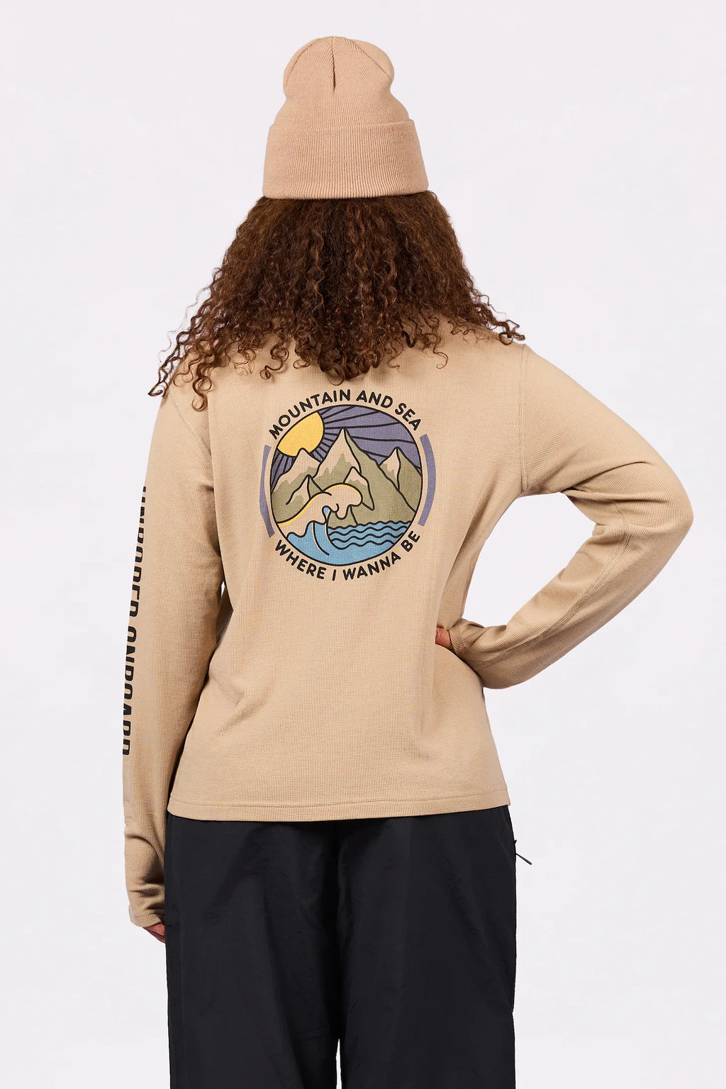 Loose Fit MX Merino Wool Rib Top - Sand