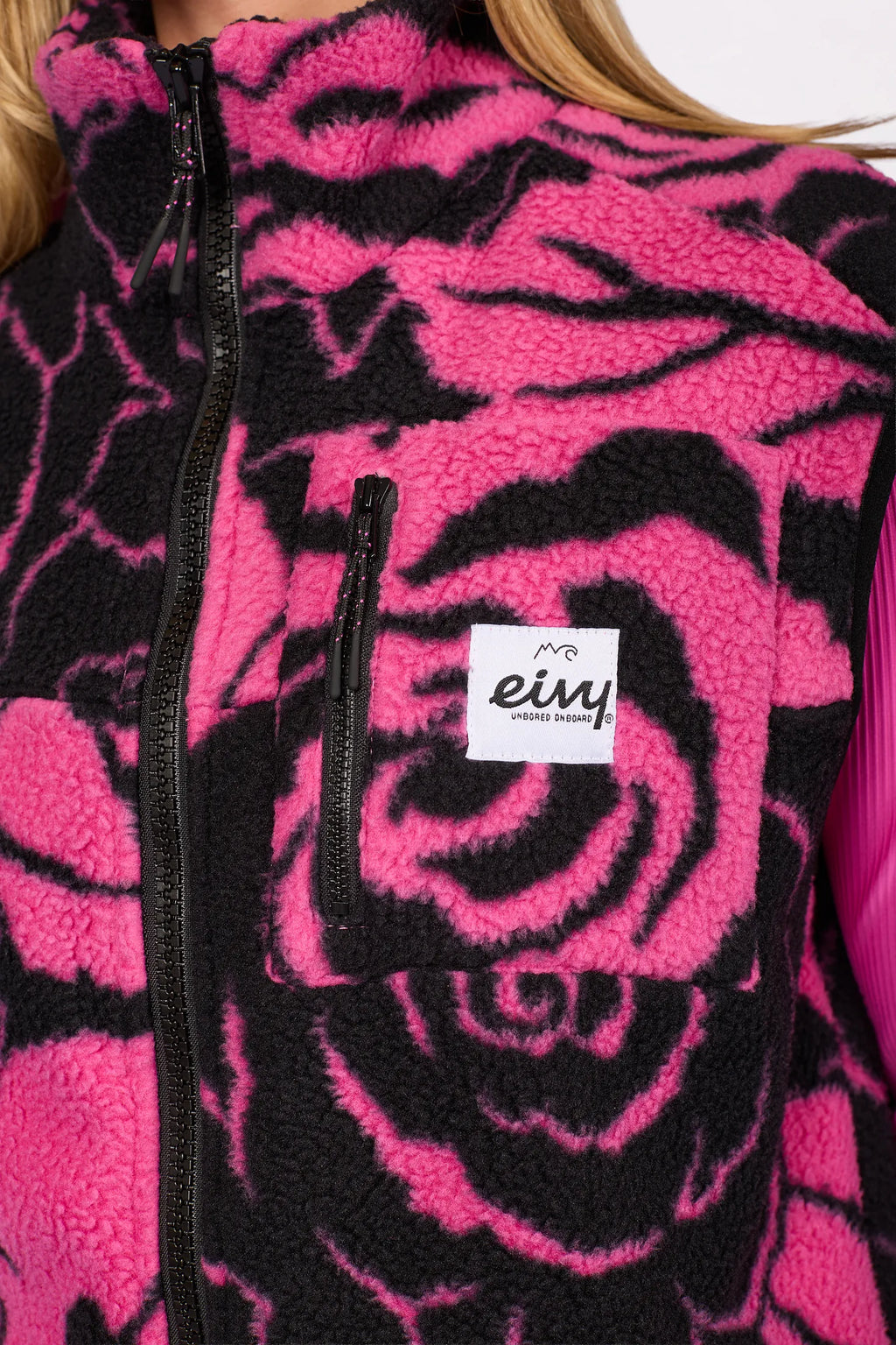 Lumberjackie Sherpa Vest - Pink Rose