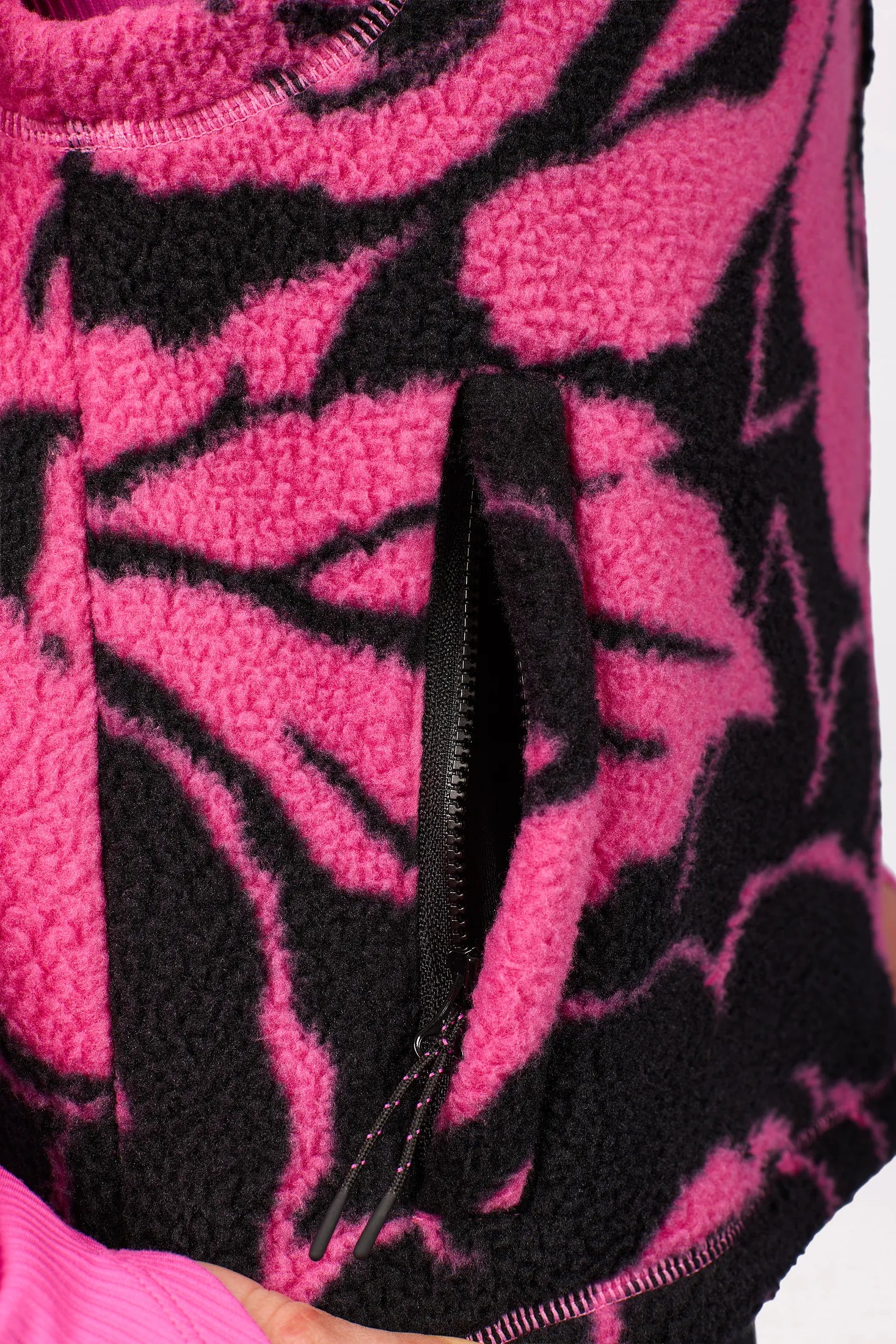 Lumberjackie Sherpa Vest - Pink Rose