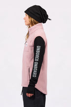 Lumberjackie Sherpa Vest Faded Woodrose – women's sherpa fleece gilet, image 2
