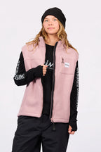 Lumberjackie Sherpa Vest Faded Woodrose – women's sherpa fleece gilet, image 4