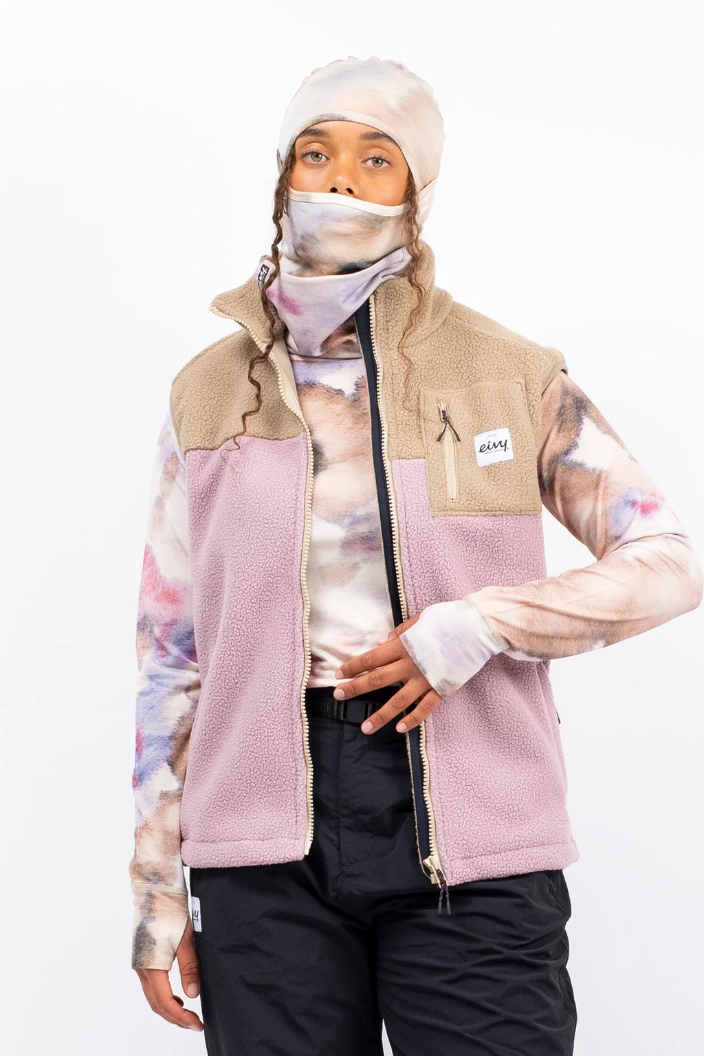 Lumberjackie Sherpa Vest - Sand / Faded Woodrose