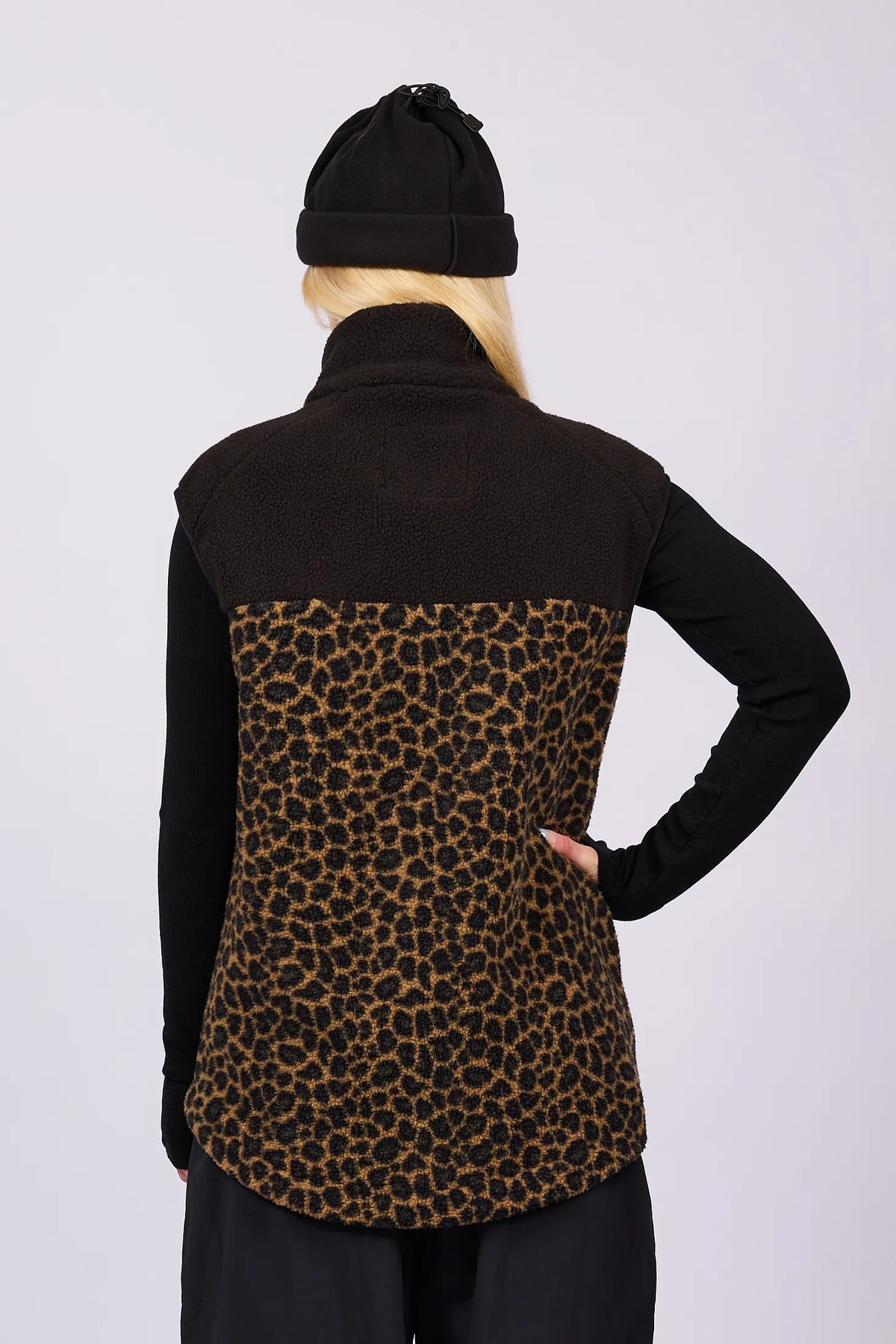 Lumberjackie Sherpa Vest - Leopard