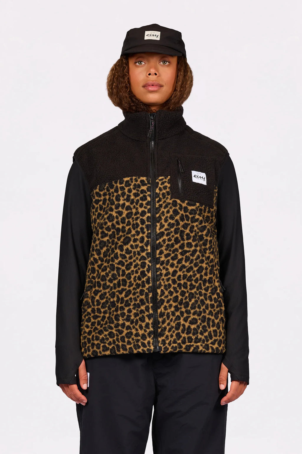 Lumberjackie Sherpa Vest - Leopard