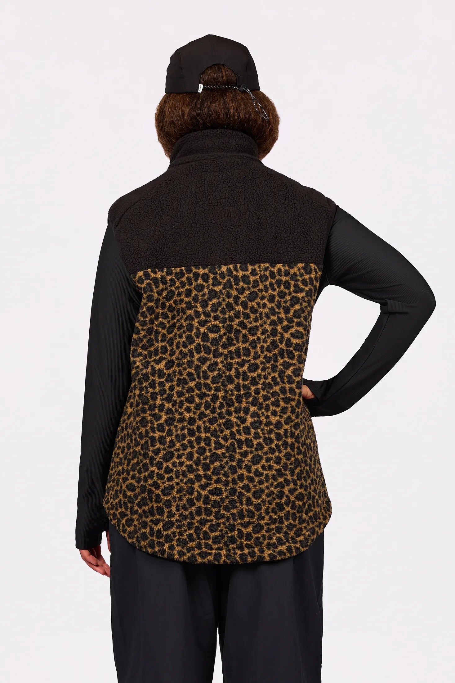 Lumberjackie Sherpa Vest - Leopard
