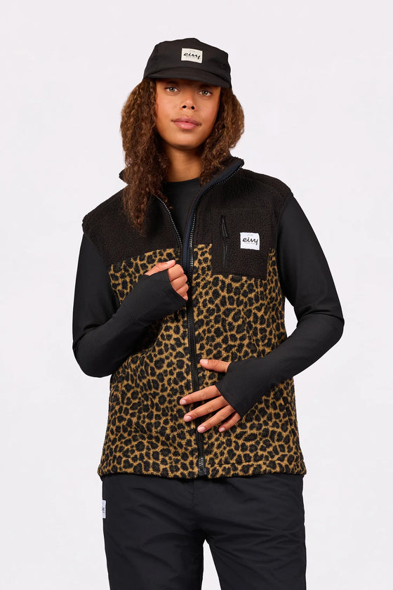 Lumberjackie Sherpa Vest - Leopard