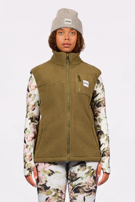 Lumberjackie Sherpa Vest - Olive