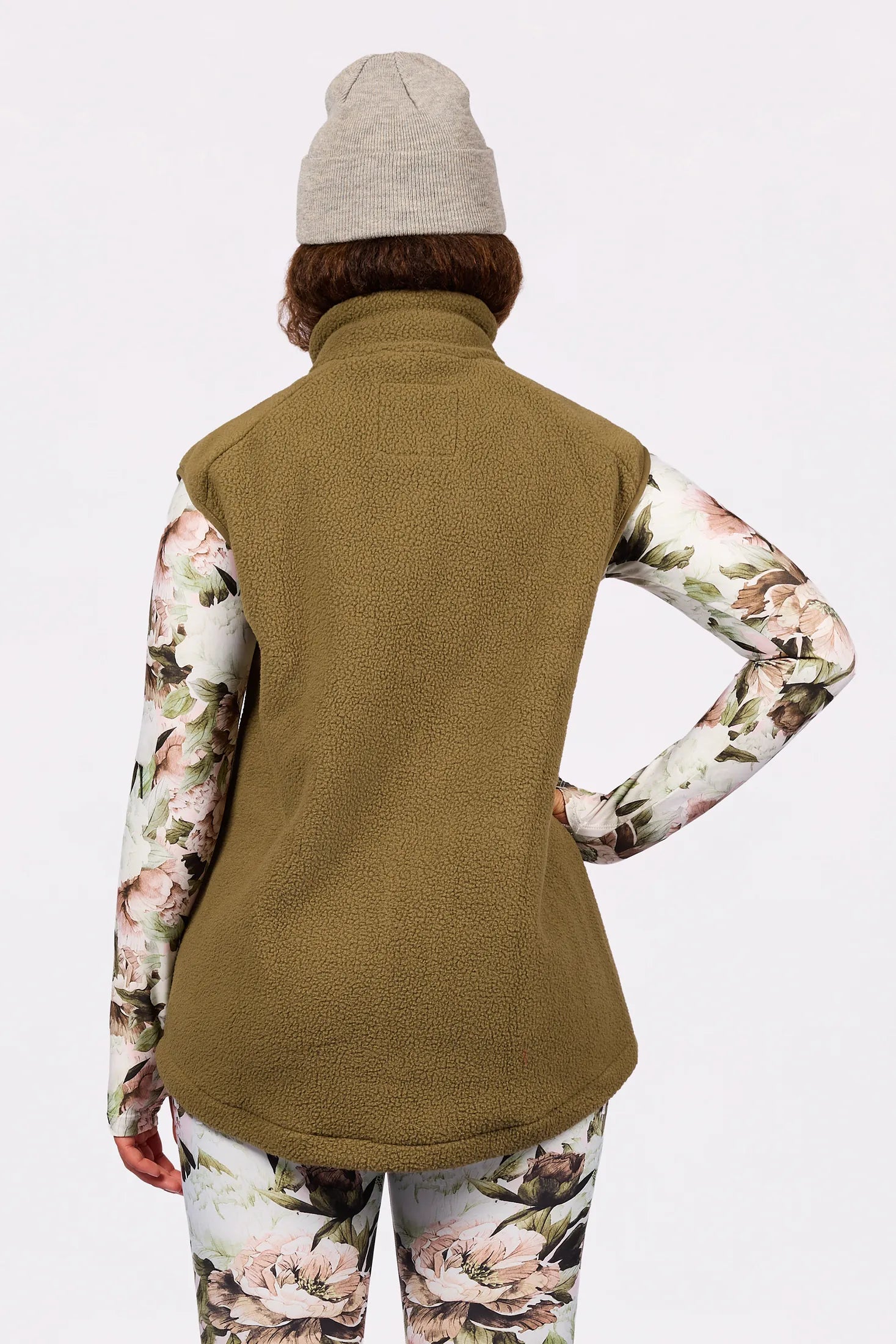 Lumberjackie Sherpa Vest - Olive