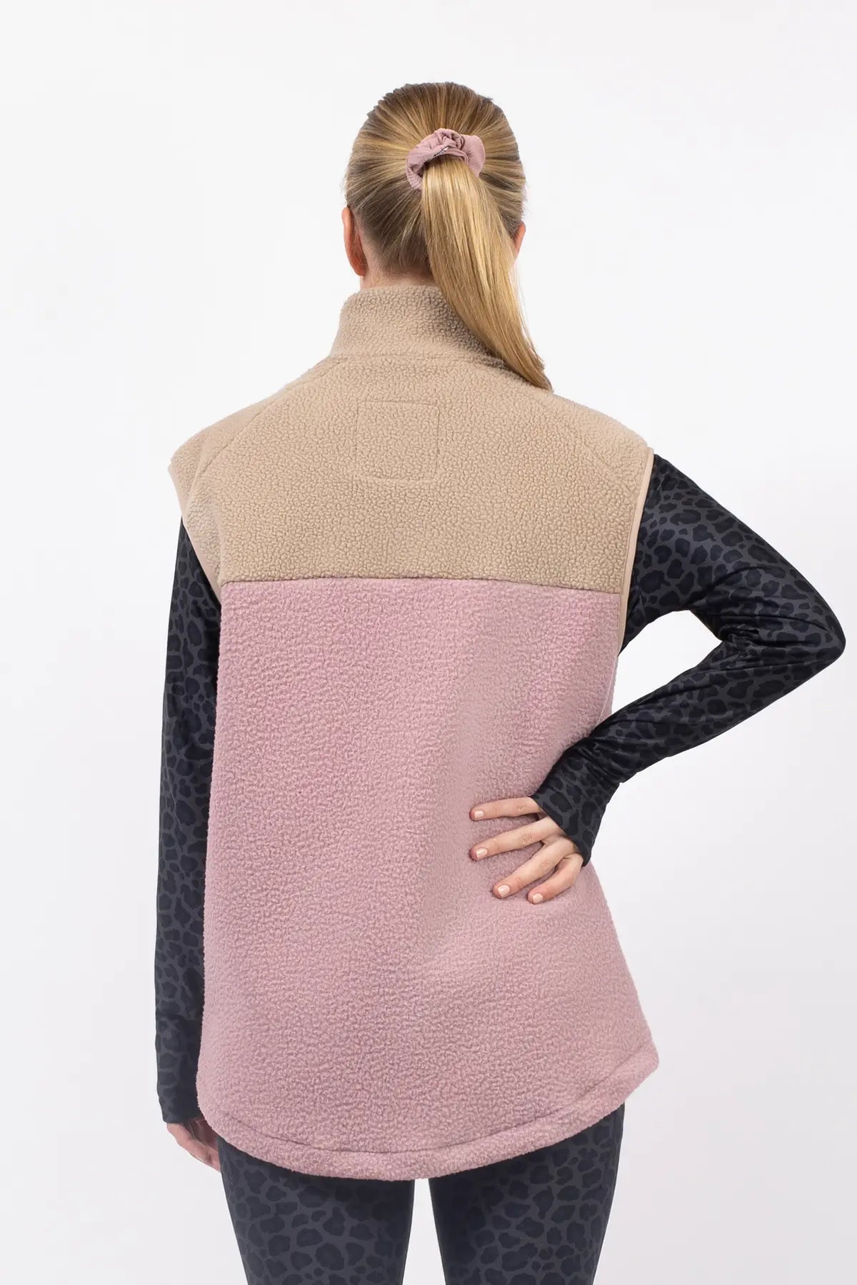 Lumberjackie Sherpa Vest - Sand / Faded Woodrose