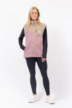 Lumberjackie Sherpa Vest - Sand / Faded Woodrose