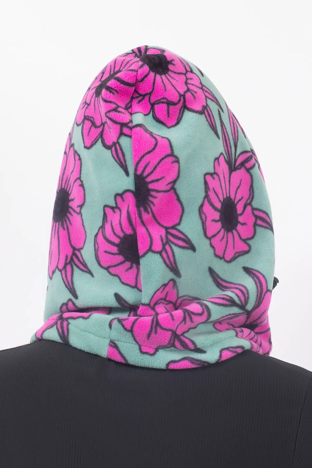 Mandy Fleece Balaclava - Turquoise Flower