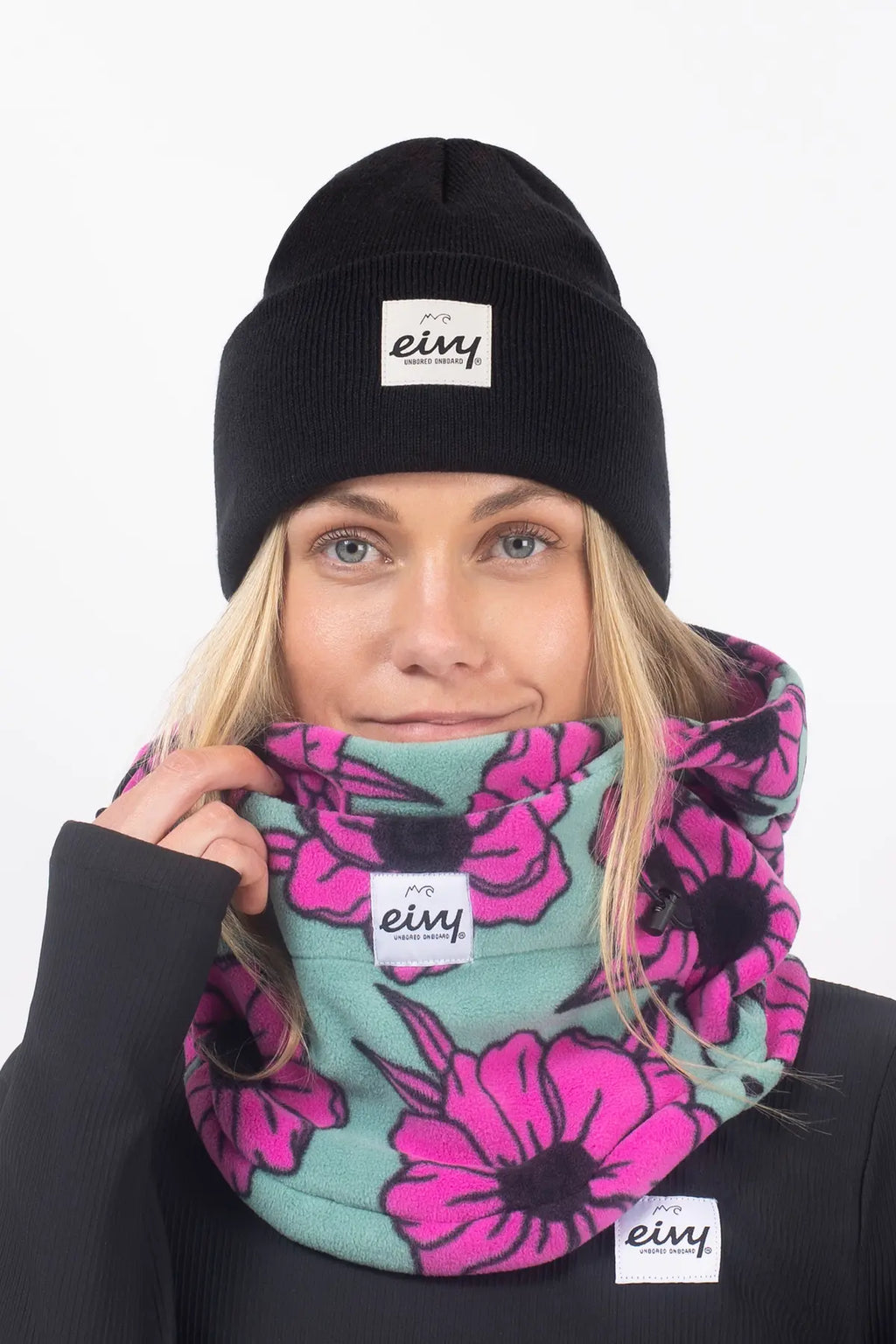 Mandy Fleece Balaclava - Turquoise Flower