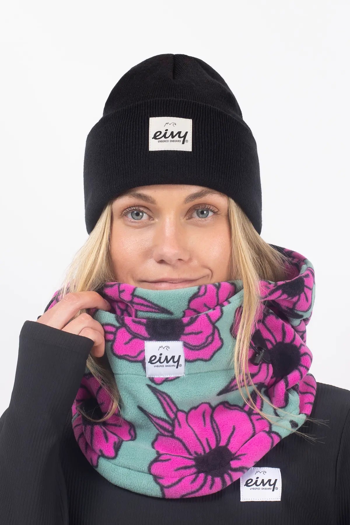 Mandy Fleece Balaclava - Turquoise Flower
