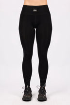 Pocket Merino Wool Rib Tights - Black